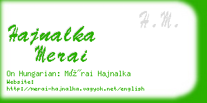 hajnalka merai business card